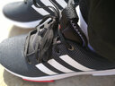 阿迪达斯（adidas）男鞋子2025秋冬季新款网面透气跑步鞋耐磨休闲鞋软底缓震运动鞋  黑色/白 网面透气 建议拍大半码 41 (255mm) 实拍图