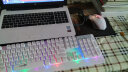 雷迪凯（LDK.al） 悬浮七彩背光键盘笔记本台式通用USB机械手感有线键鼠电竞游戏防水键盘鼠标套装 悬浮彩虹键盘黑+有声机械鼠标宏定义版+耳机 实拍图