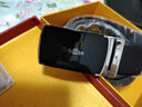 金利来（Goldlion） 金利来皮带男士真皮情人节头层牛皮腰带青年休闲裤带本命年礼物 金色镜面 本命年 外黑内红 130cm 实拍图