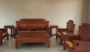 一舍 红木家具非洲花梨学名：刺猬紫檀实木沙发组合中式客厅别墅素面雕花冬夏两用大奔沙发国潮 1+1+3+茶几+2边几+方几）烫蜡 实拍图