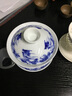 豹霖 陶瓷盖碗茶杯大号功夫茶具配件青花瓷三才敬茶碗茶备泡茶壶 高白瓷-品悦荷香-特大号 实拍图