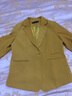 简蜓小西装女春季新款短款外套长袖一粒扣韩版修身气质OL百搭西服 长袖黄色西装+同款吊带 XL （建议：110-118斤） 实拍图