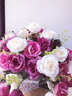 LmDec.玫瑰整体花艺插花套装仿真花摆件 干花假花绢花客厅装饰花摆设 茶玫瑰带花盆 实拍图