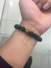 百老石 天然彩虹眼黑曜石雕刻珠双貔貅手链 虎眼石男女款手串10mm-16mm  彩虹眼双貔貅手链（10mm） 实拍图