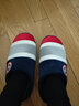 【特大码棉拖鞋男】始丰棉拖鞋女冬季PU皮大码棉拖鞋男时尚月子鞋防滑保暖家居地板软底情侣棉鞋男 5120 藏青 42-43(适合平时41-42码穿) 实拍图
