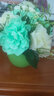 爱泽宝 仿真花假花塑料花干花陶瓷花瓶客厅餐桌摆件装饰花 书架隔板仿真花艺 工艺品多色可选 绿花瓶+水蓝绣球 实拍图