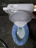 简欧雅 纽扣提花式加厚马桶圈 可水洗卫生间马桶垫通用型家用坐便器套 蓝色(单个) 实拍图