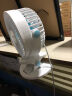志高（CHIGO）多功能USB小风扇/电风扇/小电扇 办公室宿舍床头车载用台扇式壁挂式迷你台夹扇 蓝白色【充电款2000毫安】 实拍图