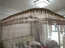 南极人（Nanjiren）升降导轨蚊帐U型导轨蚊帐三开门宫廷蚊帐不锈钢支架蚊帐架1.5x2米 新品玫瑰刺绣-粉玉色【A类母婴级帐纱】 200cm*220cm*210cm 高度可调节 实拍图