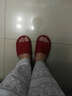 优品鞋靴 亚麻拖鞋男女情侣凉拖鞋女春秋款家居夏季室内木地板防滑平跟拖鞋男 大红   37-38适合35-36 实拍图