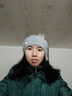 士丹熊保暖帽 秋冬季兔毛帽子女针织毛线帽防风加厚保暖韩国潮 灰色 实拍图