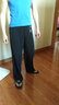 丹宝罗（Doubl）男士拉丁舞裤舞厅舞蹈演出服国标摩登舞裤交谊舞版型好不起皱免烫 男(无侧条)拉丁裤黑色   薄款 L 腰围31码为79C 实拍图