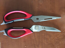 耐夫 厨房多用剪刀 彩色家用强力剪 不锈钢鸡骨剪 开瓶剪 烤肉剪 瓜剪 红灰色WJ13 实拍图