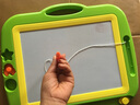 琪趣超大号磁性画板儿童写字板宝宝学习绘画涂鸦板婴幼儿玩具1一2-3岁 44X36CM加厚款绿色8888A 配2笔+4模板+1画册+1工具 实拍图