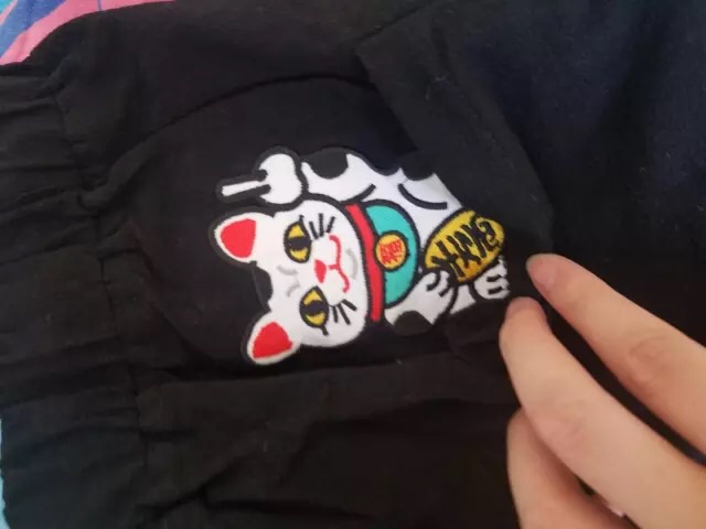 简拓 中国风梅花喜鹊刺绣休闲裤春夏季休闲裤男收口束脚裤宽松大码国潮裤子 黑色 2XL 实拍图