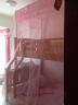 圣安贝 蚊帐子母床高低床上下铺蚊帐不锈钢坐床式 粉红色 上铺宽120下铺宽150cm床 实拍图