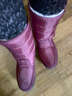 艾索维（E.SOV）防水棉鞋防滑中筒靴雪地棉加厚保暖雪地靴男女情侣同款 品牌优质毛酒红色 38 实拍图