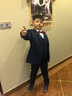 ELPA儿童西服套装男童小西装外套中大童花童礼服男孩格子钢琴演出服装 中蓝橘格6件套:5件套+口袋巾随机 165码 身高155-165cm 重101-110 实拍图