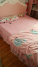 欧苏缦新款全棉韩版蕾丝纯棉床裙单件加厚夹棉床罩床笠带裙边高档床盖 高端绣花-粉色夹棉 150*200cm床裙 实拍图