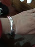 百银999足银镯子古典厚实泥鳅背足银手镯光面全手工女款银饰可定制 其它重量规定定制 中号内径 实拍图