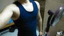 续点保暖背心男加绒加厚棉背心男士U领秋冬季紧身无袖修身贴身打底内搭内穿白色背心坎肩马甲 宝蓝色 L（115-130斤左右） 实拍图