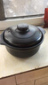 UMIZILI砂锅耐高温炖锅干烧不裂家用商用燃气大容量炖汤煲汤陶瓷沙锅石锅 黑炖锅2300ml(适合2-4人) 实拍图