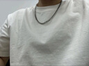 伊莉洛古巴链简约嘻哈复古港风潮酷钛钢链项链配饰hiphop男士锁骨毛衣链 龙骨链【55cm】 实拍图