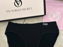 维多利亚的秘密（Victoria's Secret）PINK 夏季舒适无痕3A抗菌抑菌LOGO中腰包臀内裤三角裤女 2ZUO黑色-格纹款 11255733 1条 S 实拍图