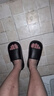 安尚芬拖鞋男士夏季新款室内家居简约轻便洗澡防滑踩屎感情侣凉拖鞋女 黑色 46-47 适合45-46（内长280MM） 实拍图