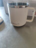 不锈钢带盖水杯双层隔热密封防漏办公室防烫茶杯学生口杯 平盖杯（天空蓝) 400ml 实拍图