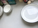 肃匠餐具家用套装碗盘简约米饭碗盘套装纯白釉下彩陶瓷碗微波炉用 12英寸鱼盘(山田) 2头 实拍图