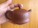 一茗金砂 特价回馈 宜兴紫砂壶茶壶茶具 原矿黑金砂老紫泥 全手工壶200CC金钟壶 实拍图