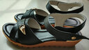 依斯诺宇妈妈凉鞋女50-60岁平底一字带凉鞋女大码女鞋真皮中老年凉鞋女夏 黑色 36 实拍图