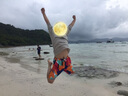 盖浪 速干情侣沙滩裤大码宽松短裤休闲裤五分裤度假平角海大裤衩 紫色(男-带内衬) XL 实拍图