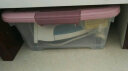 品彩透明床底收纳箱盒带滑轮特大号扁平整理箱塑料被子衣物储物箱有盖 透明紫色 标准号 实拍图