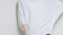 歌米拉 短袖T恤女新款夏季韩版冰丝宽松蝙蝠衫上衣薄体恤 白色 XL 实拍图