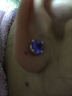 米莱珠宝18K金坦桑石耳钉2.12克拉 K金耳环 简约 彩宝耳环 15个工作日高级定制 晒单实拍图