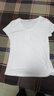 艾路丝婷T恤女新款夏季女装上衣女士短袖V领体恤打底衫 白色 170/92A/XL 实拍图