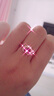 米莱珠宝 0.65克拉红宝石戒指18K金镶嵌钻石男女经典心形情侣定制礼物 红宝石戒指 圈号可定制 实拍图