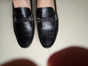 宾度（J.Benato）【品牌旗舰】休闲鞋男士套脚商务皮鞋耐磨驾车鞋舒适豆豆鞋 黑色 40 实拍图