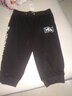 阿尼三冰丝七分裤男夏季新款青少年韩版潮流裤子男士薄款运动休闲裤短裤 03款   黑色 4XL 实拍图