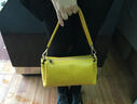 赖牌LAIPAI新款单肩包女包牛皮鳄鱼纹斜挎包手提包女 黄色 实拍图