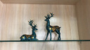 橡树庄园欧式创意麋鹿金色鹿摆件家居客厅电视柜摆设轻奢新婚礼物工艺品 161019蓝色鹿一对 实拍图