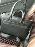 老人头真皮男包2023新款商务手提公文包时尚头层牛皮横款电脑包 810J009L1A黑色 实拍图