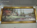 林格印象 油画卧室 壁画 客厅装饰画  沙发背景墙画风景山水挂画 C031舒适的家 含框尺寸60*130适合2-2.5米沙发 实拍图