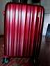 莎米特行李箱大容量可扩容 德国进口纯PC材质静音万向轮旅行拉杆箱PC154 酒红【可扩容】 26英寸 【中长途88L 大容量】 实拍图