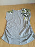 艾路丝婷夏季新款短袖T恤女印花蝙蝠袖女士体恤TX3393 灰色 175/96A/XXL 实拍图
