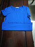 艾路丝婷夏装短袖T恤女上衣韩版修身圆领纯色棉体恤TX3361 宝蓝色 170/92A/XL 实拍图