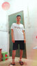金立芬睡衣男夏季短袖纯棉夏天青年加大码薄款男款家居服套装可外穿运动 105简约英文款 M码/100斤-120斤 实拍图