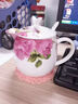 瓷秀源（cixiuyuan） 水杯陶瓷杯创意情侣杯子马克杯带盖带勺陶瓷骨瓷咖啡杯 实拍图